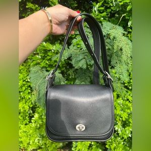 Vintage Coach Small Legacy Flap #9965 “Black/Nickel”